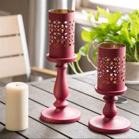 red metal house candle holder|Red Candle Holders (326) .